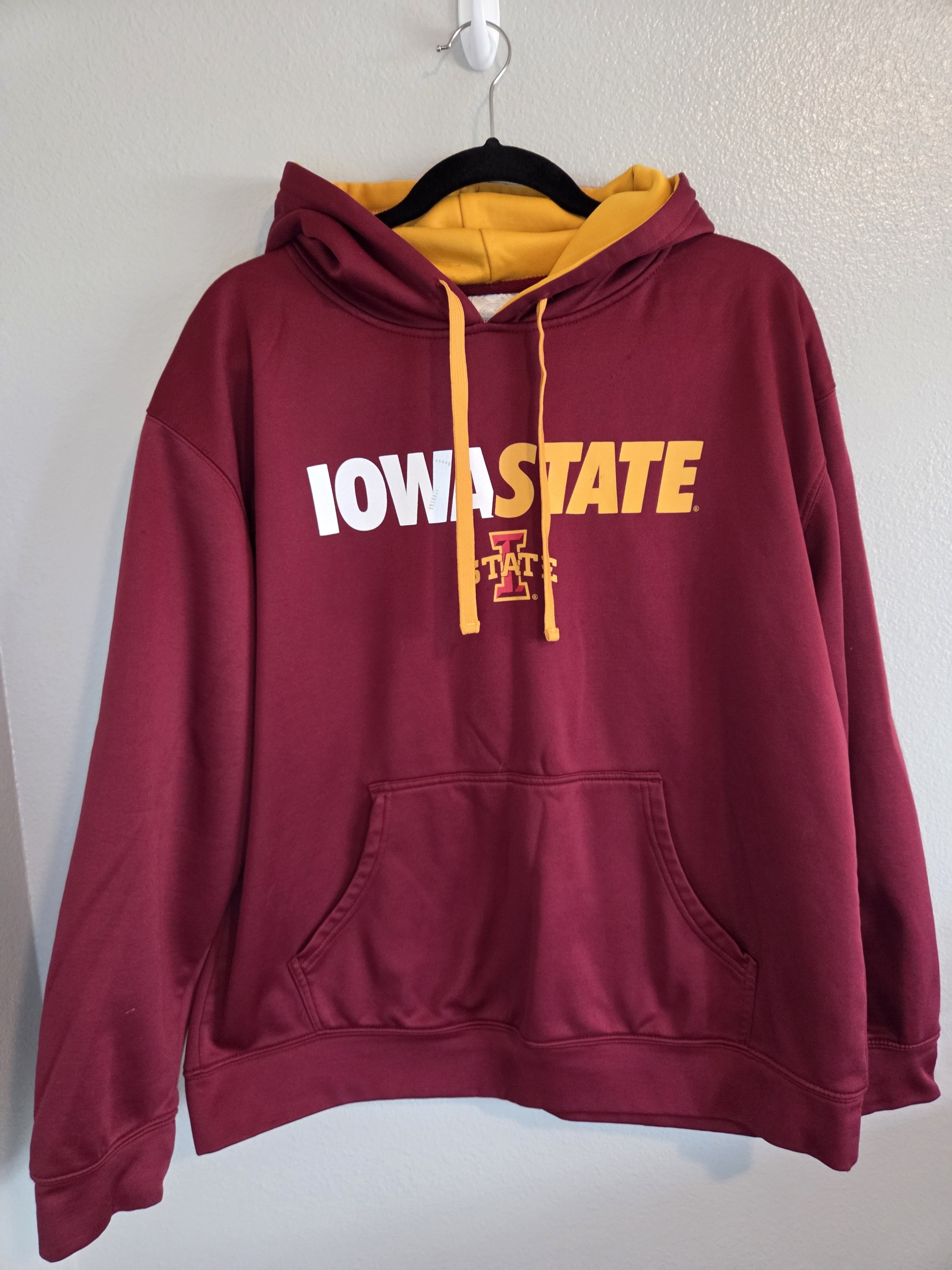 Rivalry Threads Maroon And Gold Hoodie With Brand Label